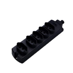 TOMADA BARRA 05 TOMADAS 2P+T PRETA MARGIRIUS TMU5