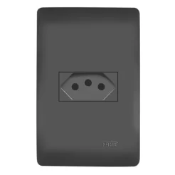 INTER+TOMADA 2P+T20A/250V DIST BLACK HABITAT FAME