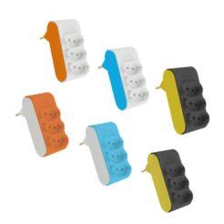 PLUGUE MULTIPLI 3 TOM 2P+T 10A/250V - SORTIDO FAME