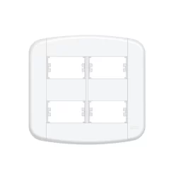 PLACA 4X4 4 MODULOS DIST.C/SUPORTE 3943 BLANC FAME