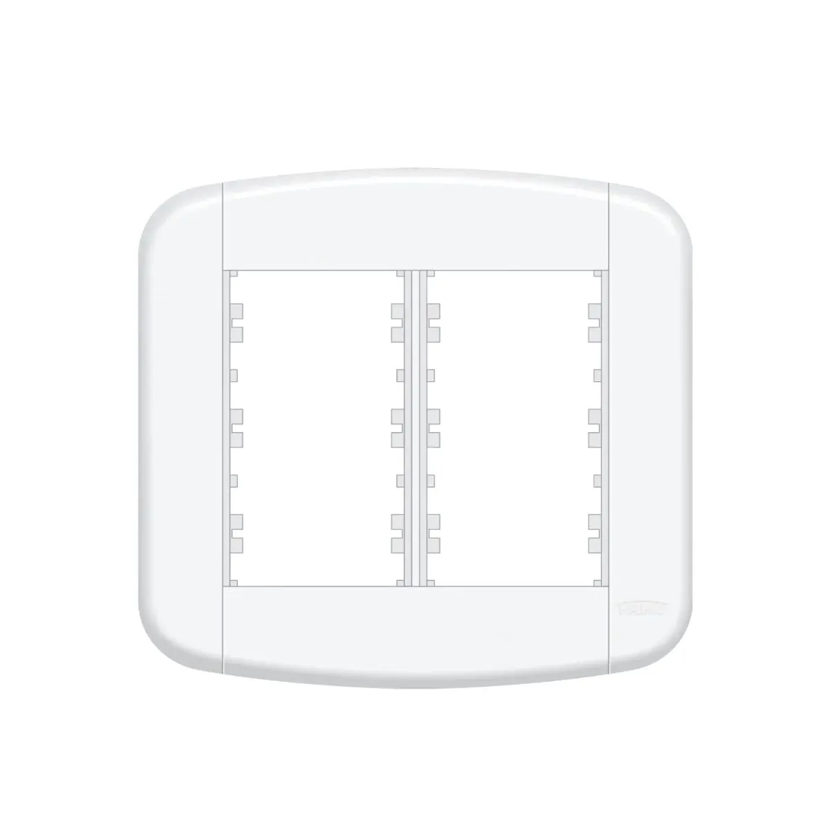 PLACA 4X4 6 MODULOS 3941 BLANC FAME