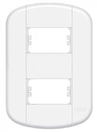 PLACA 4X2 2 MODULOS DIST HORIZ.3937 BLANC FAME