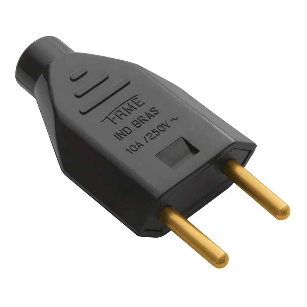 PINO MACHO 2P 10A PRETO 2140 FAME