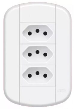 TOMADA TRIPLA PADRAO 2P+T 20A C/P BLANC 3922 FAME